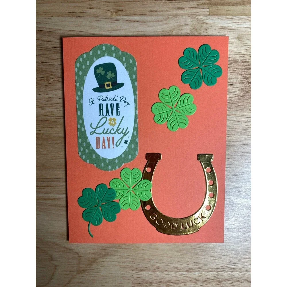 Handmade St. Patrick’s Day Blank Greeting Card A2 & Envelope